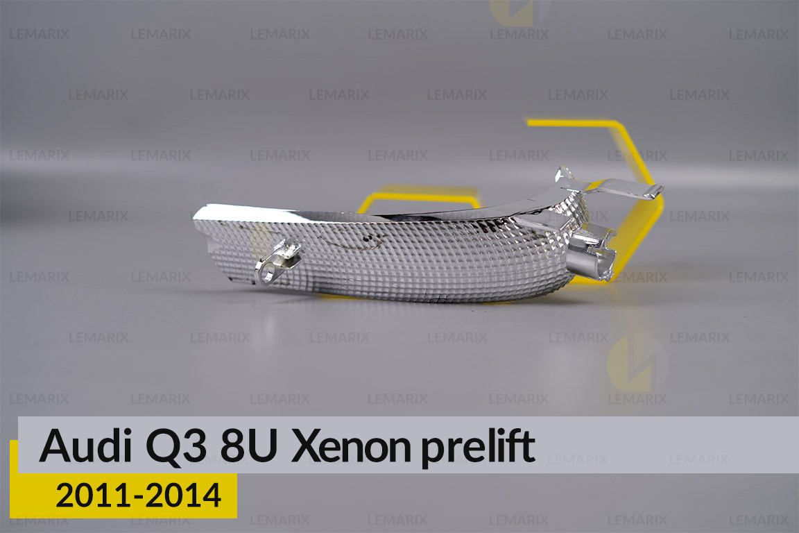 Хромована маска світлорозсіювача Audi Q3 8U Xenon (2011-2014) дорест права