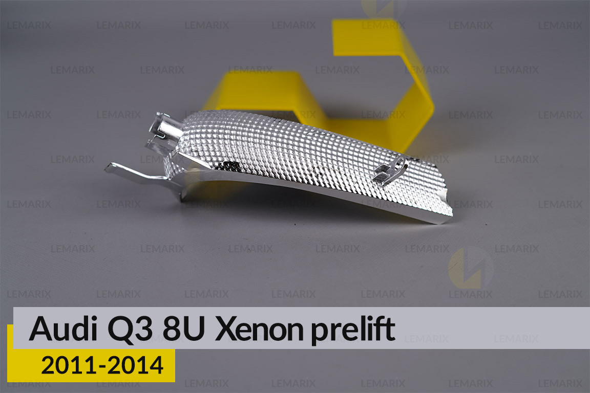 Хромована маска світлорозсіювача Audi Q3 8U Xenon (2011-2014) дорест права