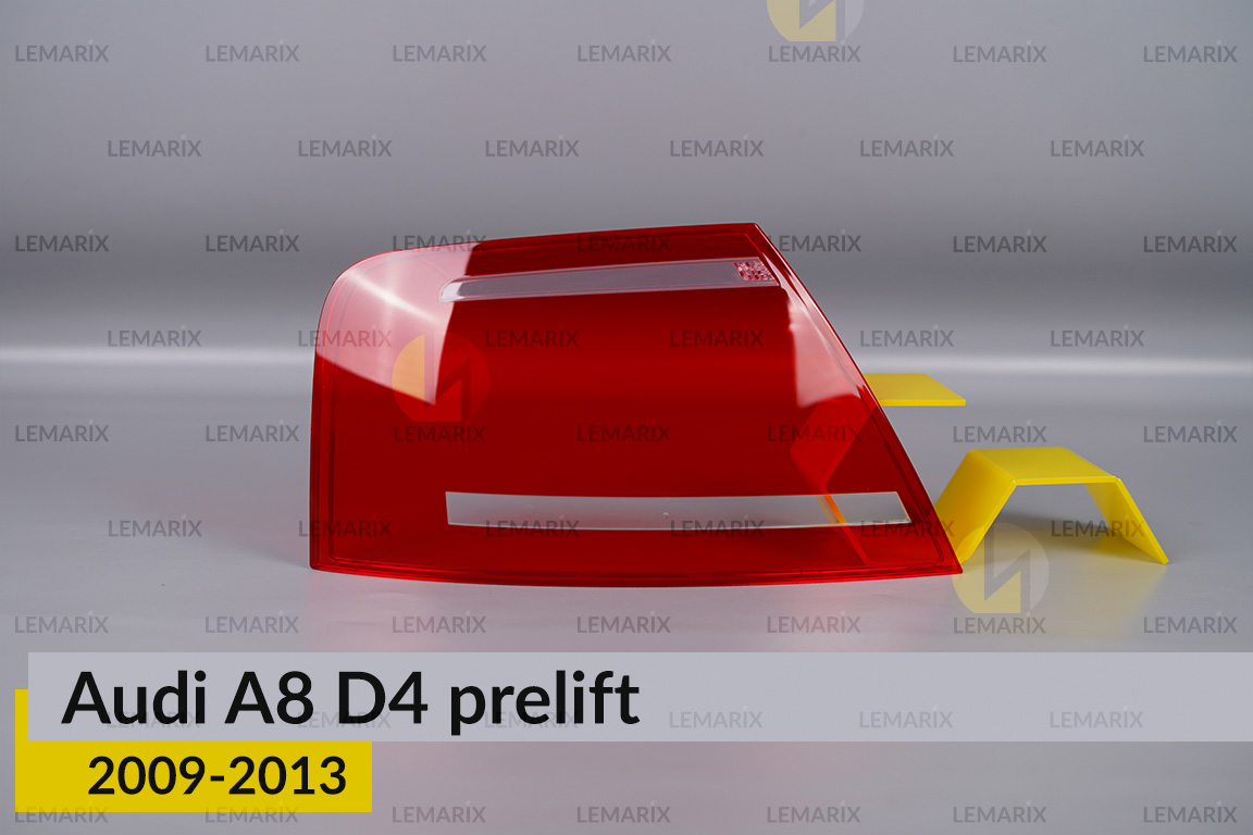 Скло заднього ліхтаря зовнішнє в крилі Audi A8 D4 (2009-2013) дорест ліве
