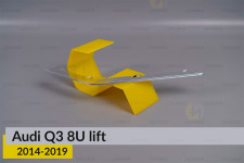 Хромована декоративна маска під світловод Audi Q3 8U (2014-2019) рест права