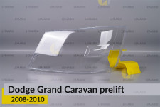 Скло фари Dodge Grand Caravan (2008-2010) дорест ліве