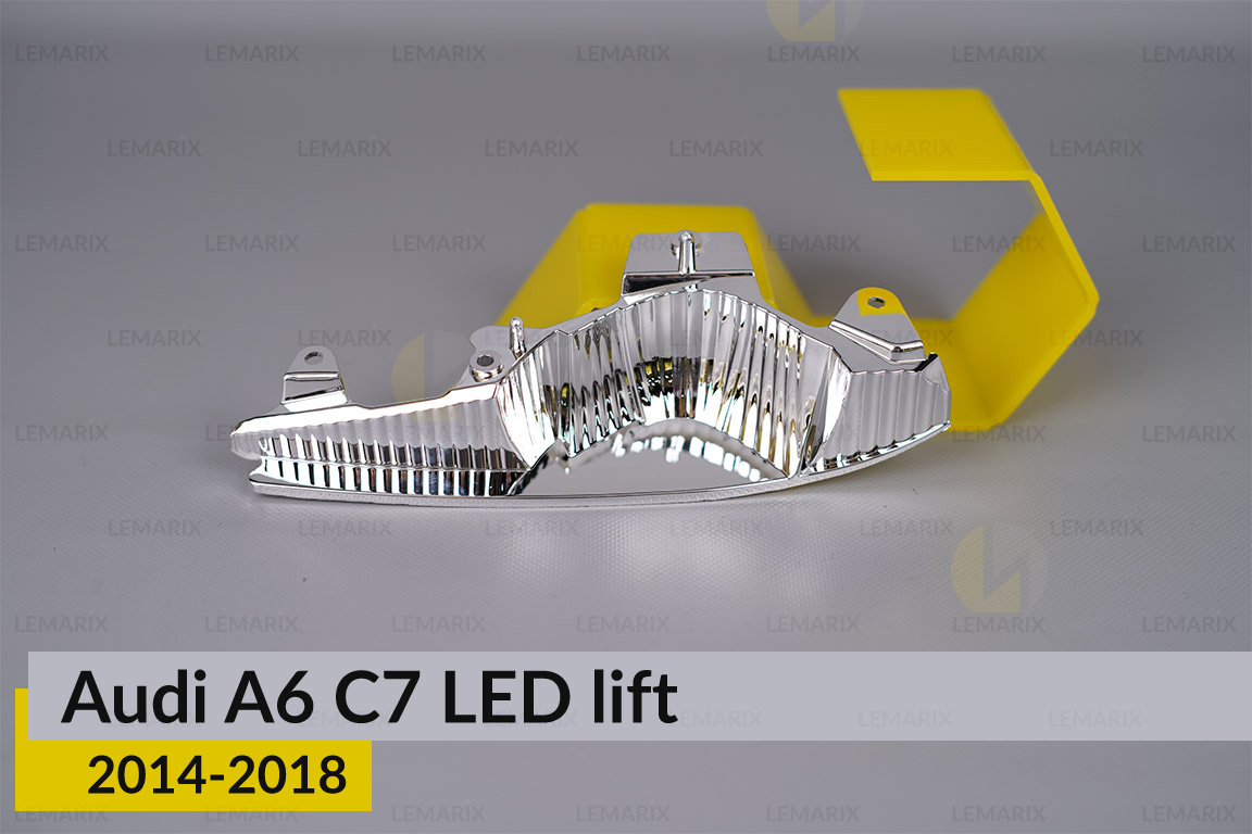 Хромований відбивач Audi A6 C7 LED (2014-2018) рест правий