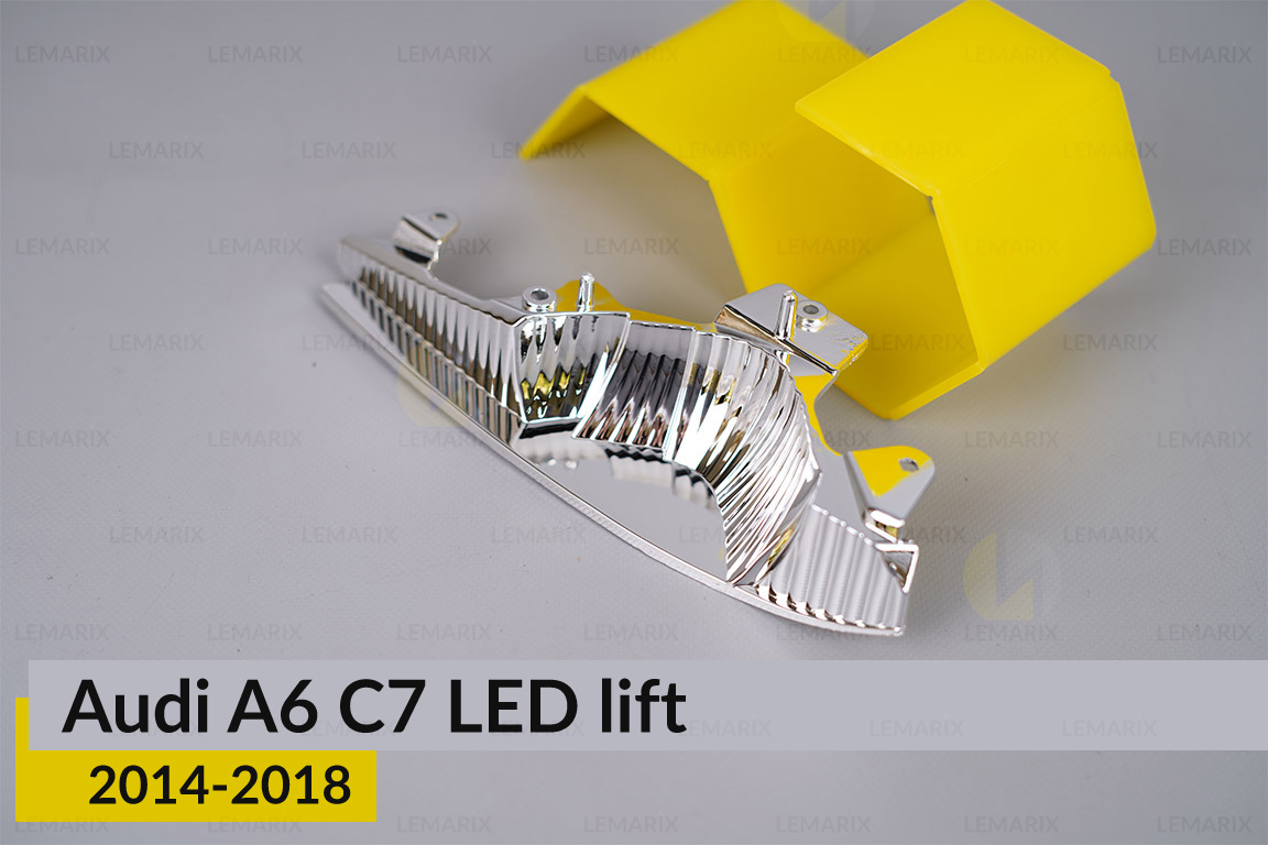 Хромований відбивач Audi A6 C7 LED (2014-2018) рест правий