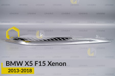 Хромована декоративна маска верхня BMW X5 F15 Xenon (2013-2018) права