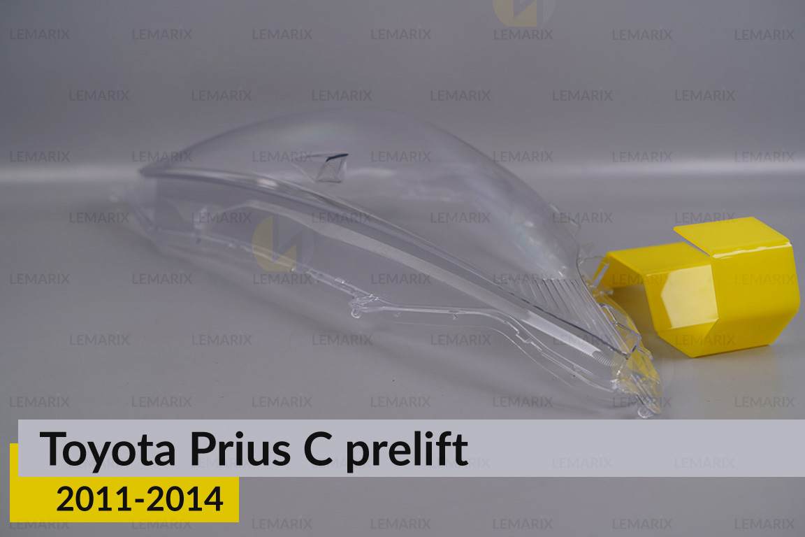 Скло фари Toyota Prius C (2011-2014) дорест ліве