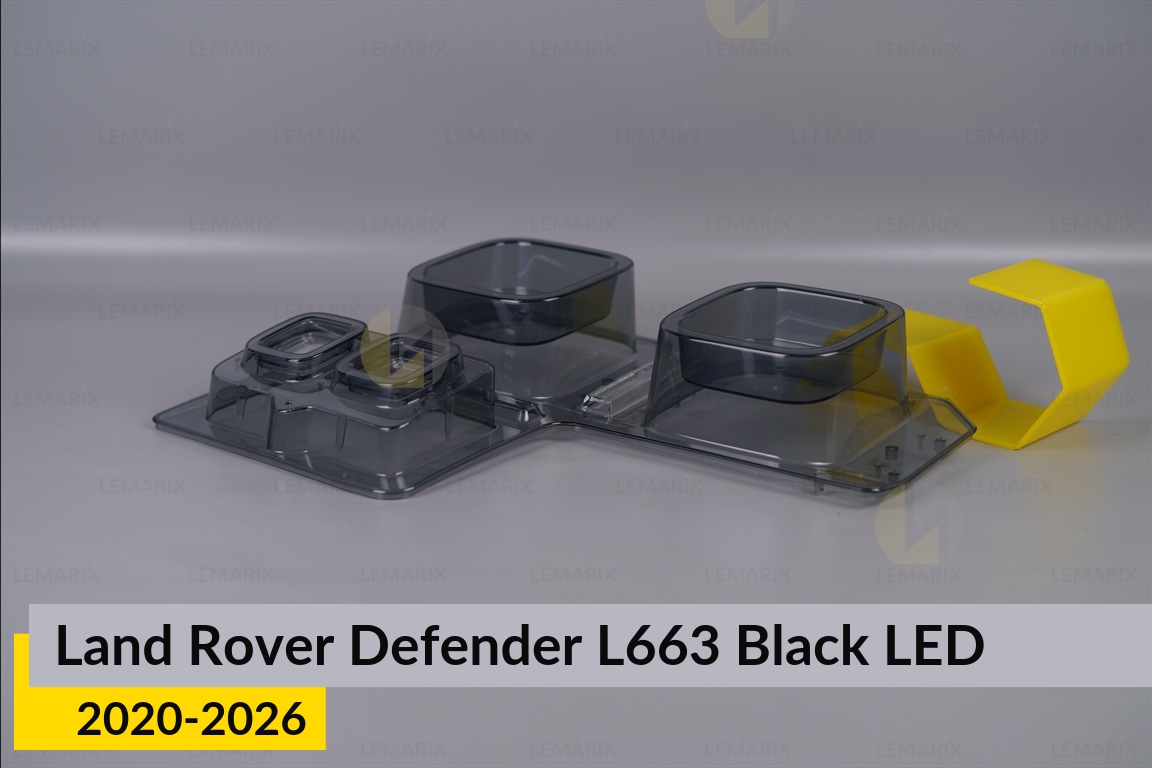 Скло заднього ліхтаря Land Rover Defender L663 Black LED (2020-2026) праве