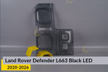Скло заднього ліхтаря Land Rover Defender L663 Black LED (2020-2026) праве