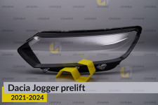 Скло фари Dacia Jogger (2020-2025) дорест/1 рест ліве