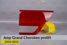 Скло заднього ліхтаря внутрішнє в кришці багажника Jeep Grand Cherokee (2010-2013) дорест ліве