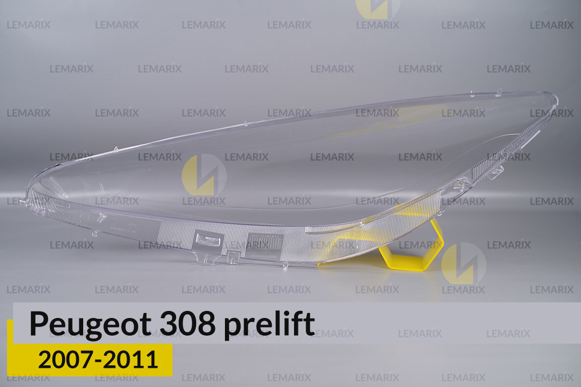Скло фари Peugeot 308 (2007-2011) дорест праве