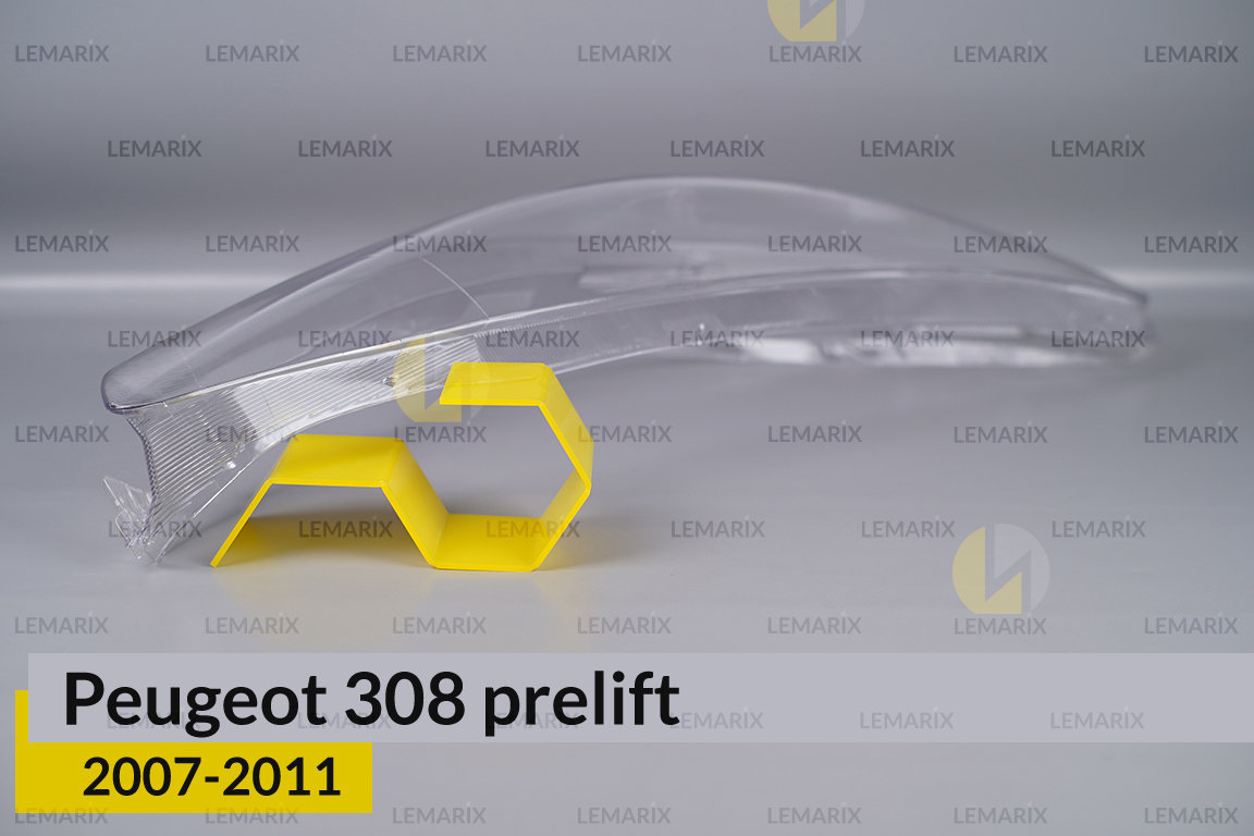 Скло фари Peugeot 308 (2007-2011) дорест праве