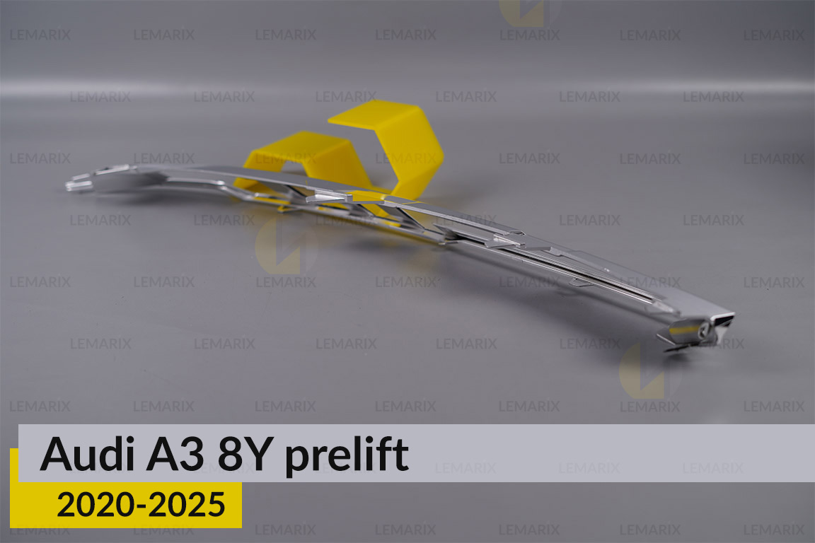 Хромована декоративна маска верхня Audi A3 8Y (2020-2025) дорест ліва