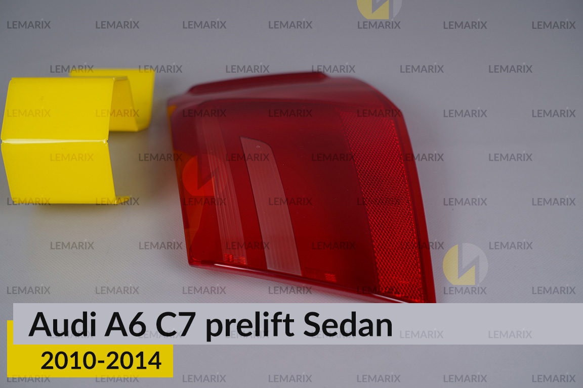 Скло заднього ліхтаря зовнішнє в крилі Audi A6 C7 Sedan (2010-2014) дорест праве