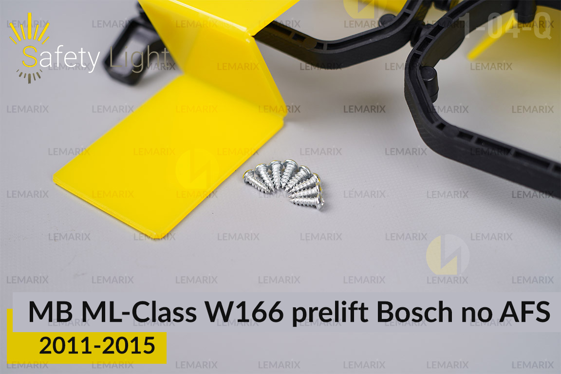 Перехідна рамка для Mercedes-Benz ML-Class W166 Bosch no AFS (2011-2015) дорест