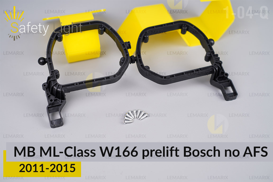 Перехідна рамка для Mercedes-Benz ML-Class W166 Bosch no AFS (2011-2015) дорест