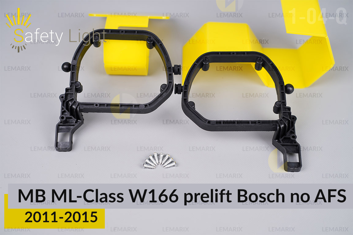 Перехідна рамка для Mercedes-Benz ML-Class W166 Bosch no AFS (2011-2015) дорест