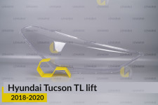 Стекло фары Hyundai Tucson TL (2018-2020) рест правое