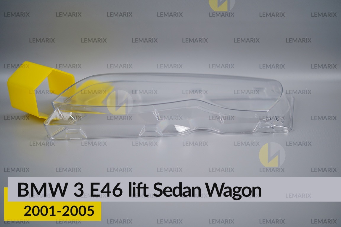 Скло фари BMW 3 E46 Sedan Wagon (2001-2005) рест ліве