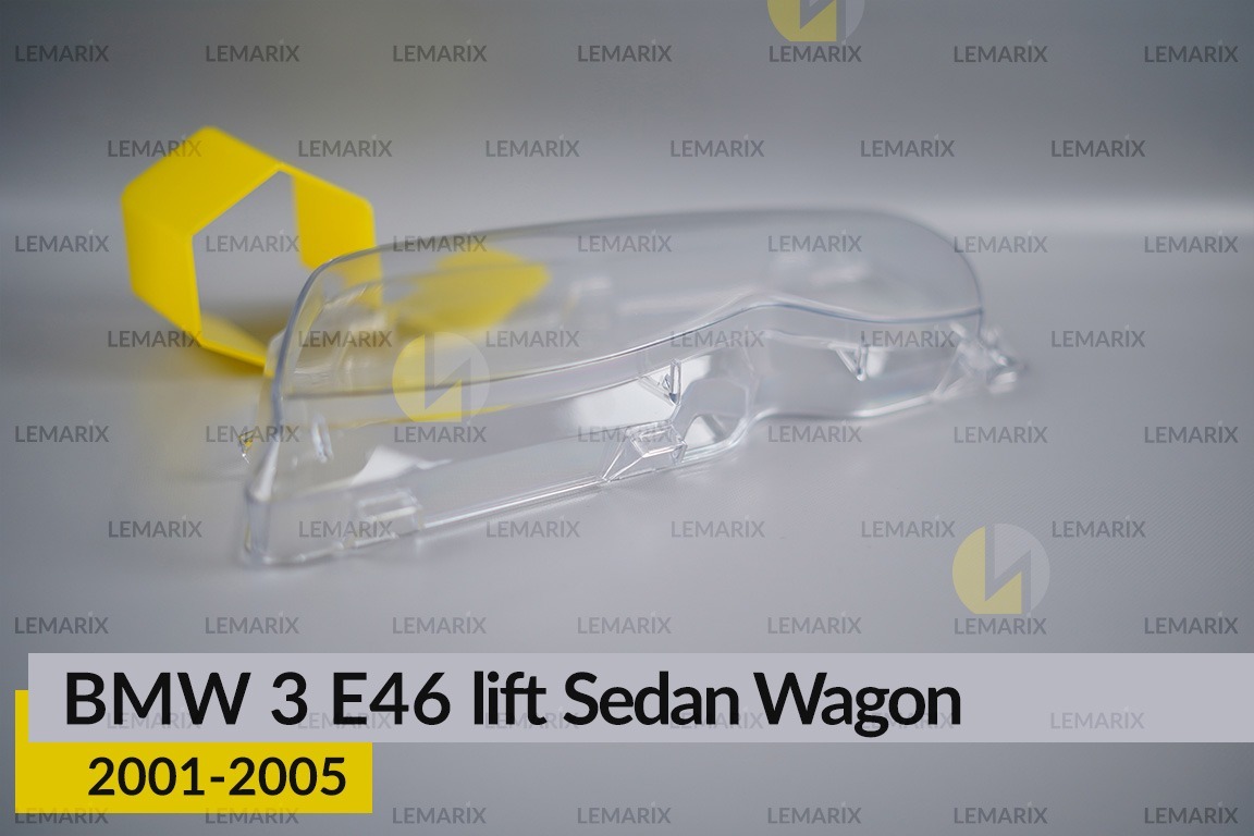 Скло фари BMW 3 E46 Sedan Wagon (2001-2005) рест ліве