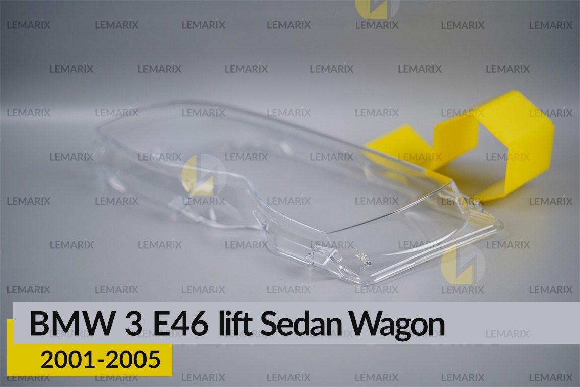 Скло фари BMW 3 E46 Sedan Wagon (2001-2005) рест ліве