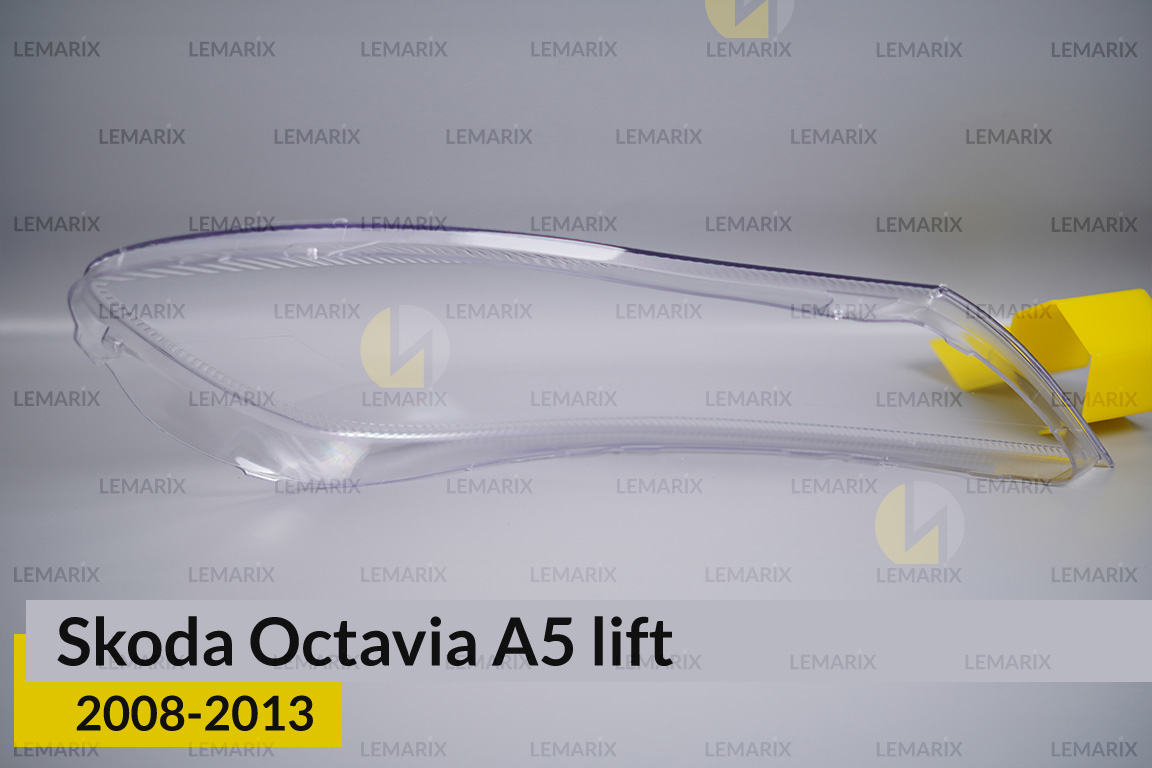 Скло фари Skoda Octavia A5 (2008-2013) рест ліве