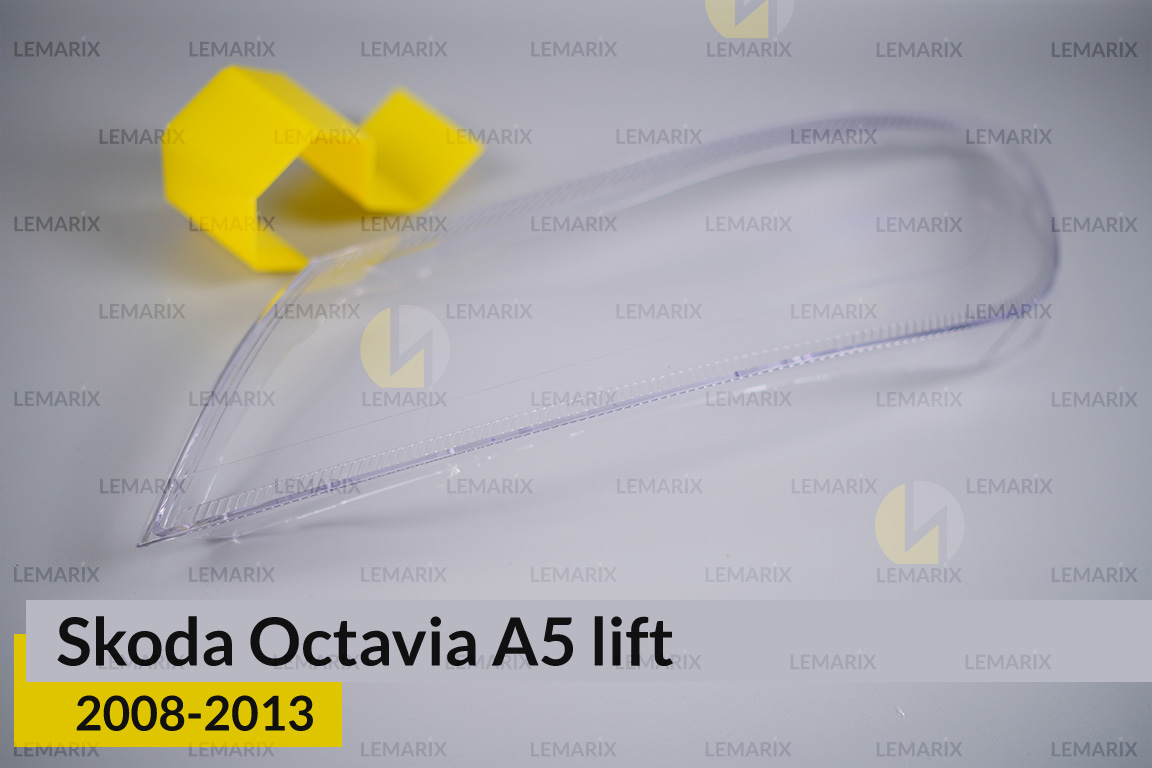 Скло фари Skoda Octavia A5 (2008-2013) рест ліве