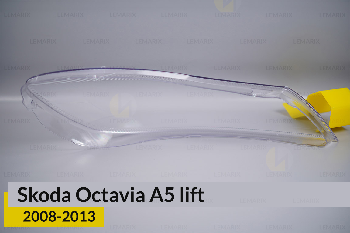 Скло фари Skoda Octavia A5 (2008-2013) рест ліве
