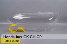 Скло фари Honda Jazz GK GH GP (2013-2020) ліве