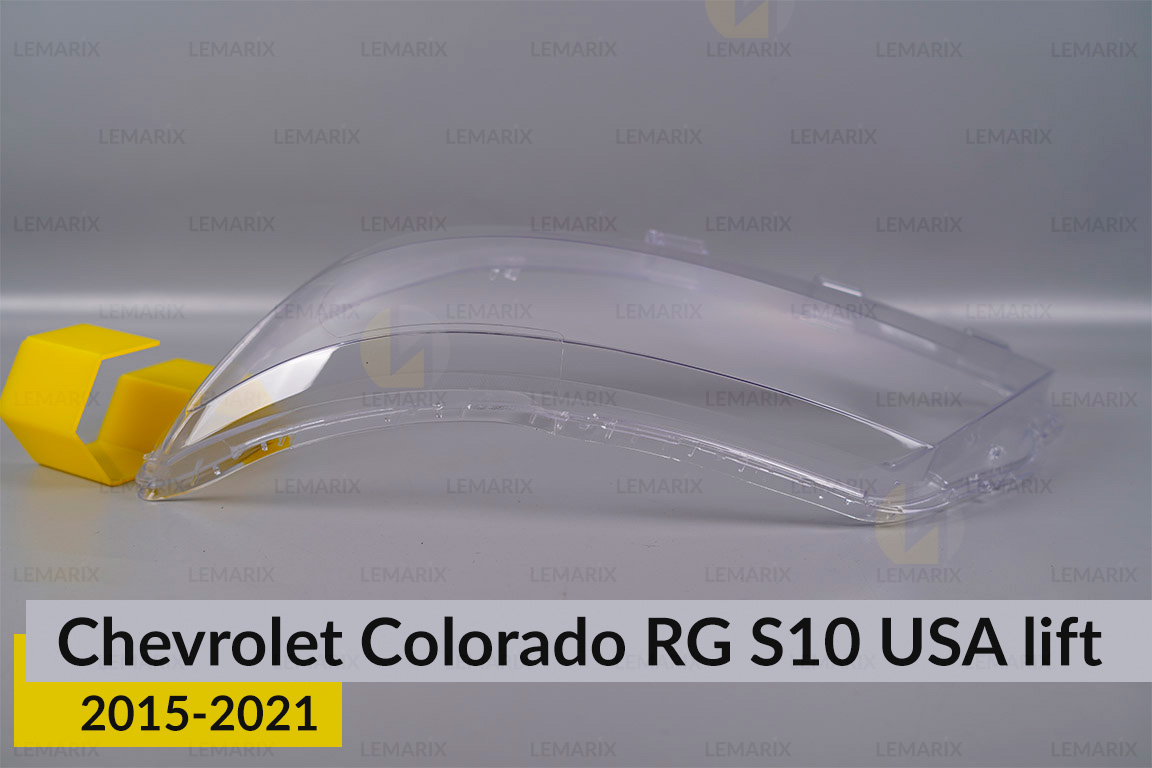 Скло фари Chevrolet Colorado RG S10 USA (2015-2021) 1 рест ліве