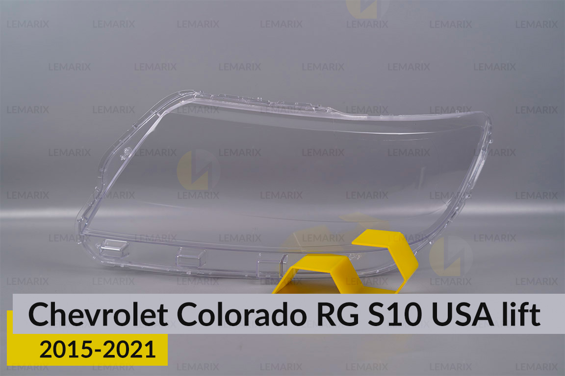 Скло фари Chevrolet Colorado RG S10 USA (2015-2021) 1 рест ліве