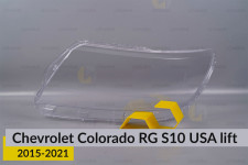 Скло фари Chevrolet Colorado RG S10 USA (2015-2021) 1 рест ліве