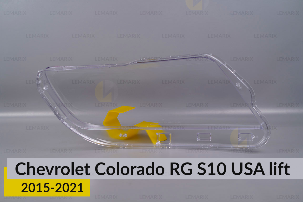 Скло фари Chevrolet Colorado RG S10 USA (2015-2021) 1 рест ліве