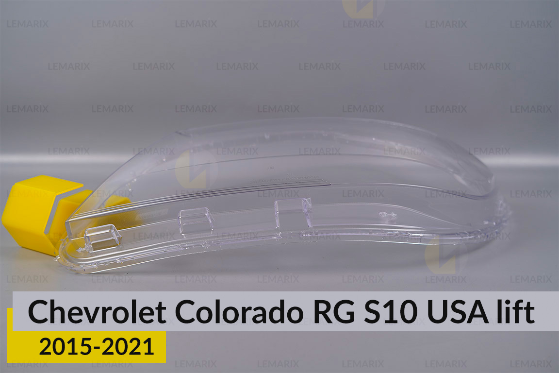Скло фари Chevrolet Colorado RG S10 USA (2015-2021) 1 рест ліве
