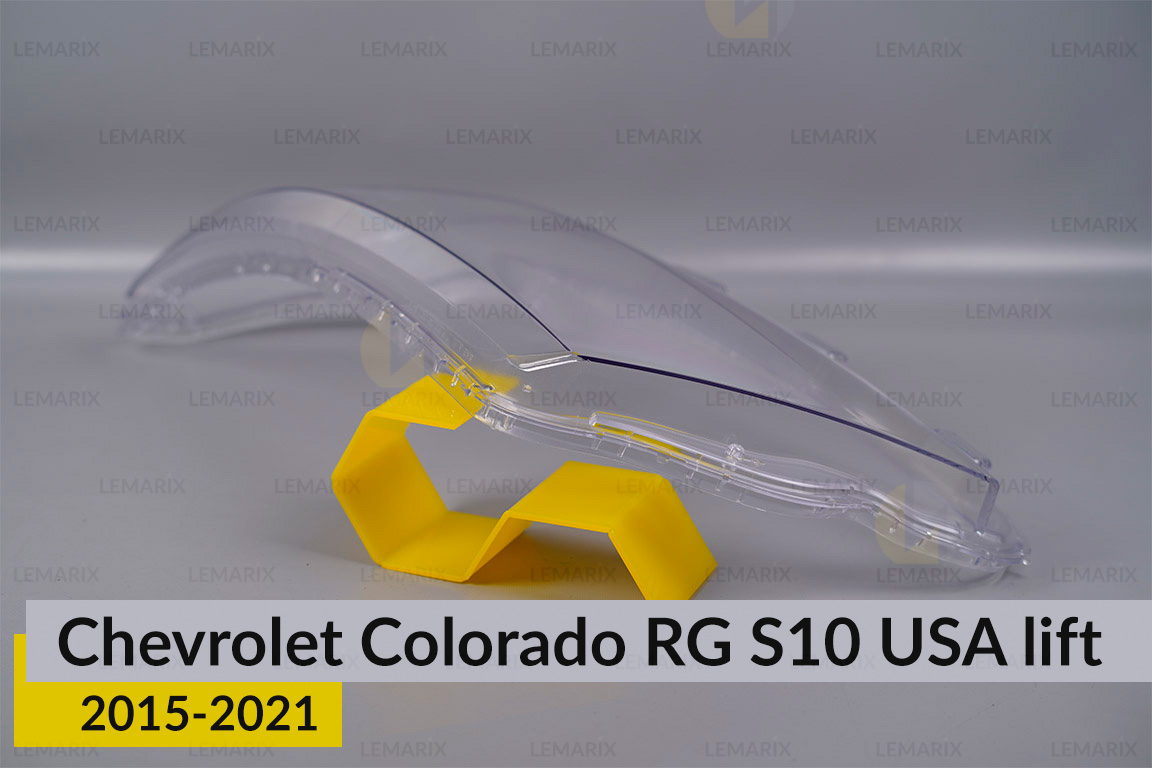 Скло фари Chevrolet Colorado RG S10 USA (2015-2021) 1 рест ліве