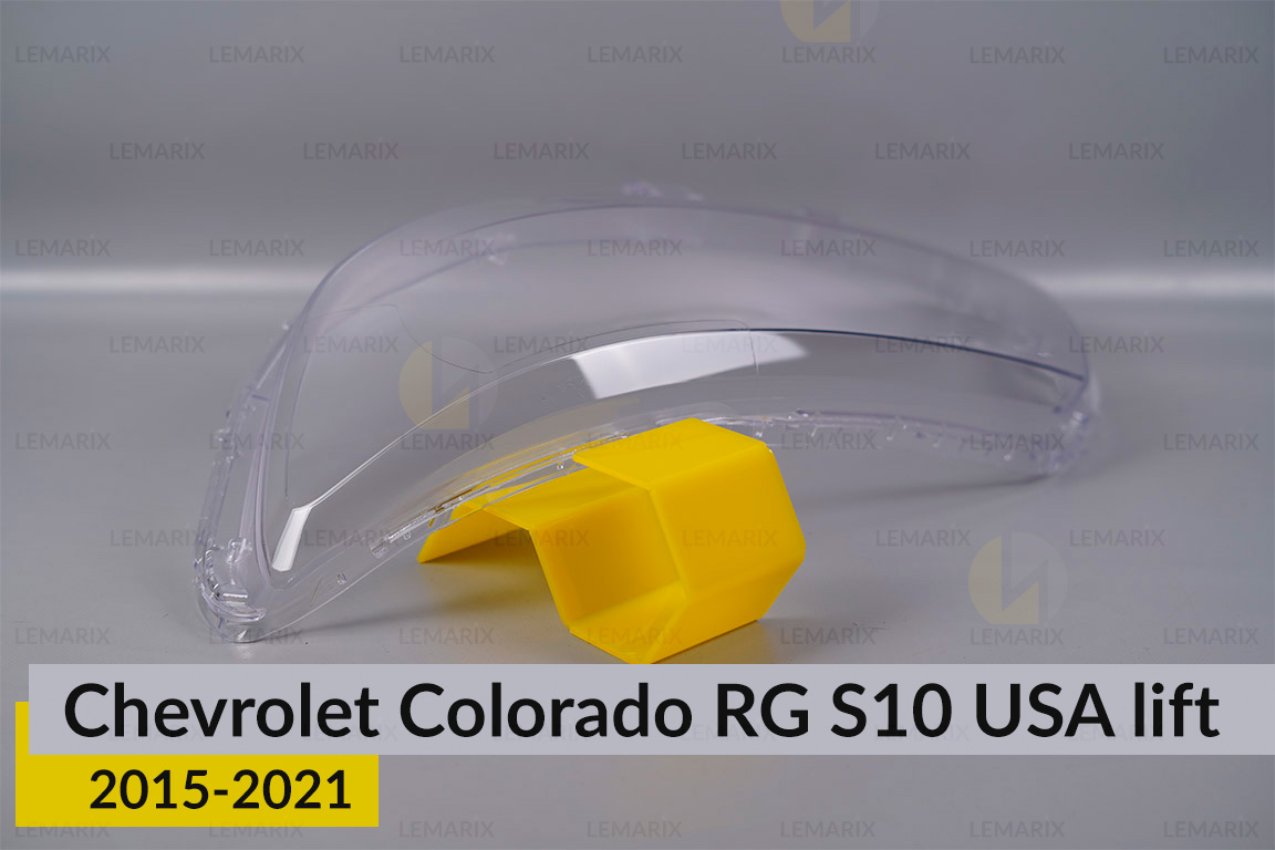 Скло фари Chevrolet Colorado RG S10 USA (2015-2021) 1 рест ліве