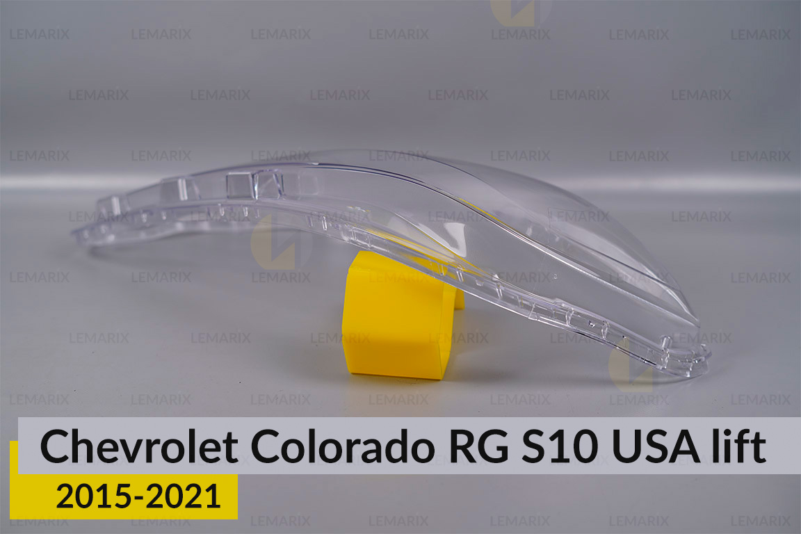 Скло фари Chevrolet Colorado RG S10 USA (2015-2021) 1 рест ліве