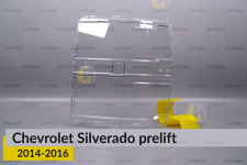 Скло фари Chevrolet Silverado (2014-2016) дорест ліве