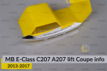 Хромована декоративна маска інфо Mercedes-Benz E-Class C207 W207 A207 Coupe (2013-2017) рест права