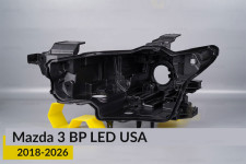 Корпус фари Mazda 3 BP LED USA (2018-2026) лівий