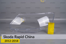 Стекло фары Skoda Rapid China (2012-2018) левое