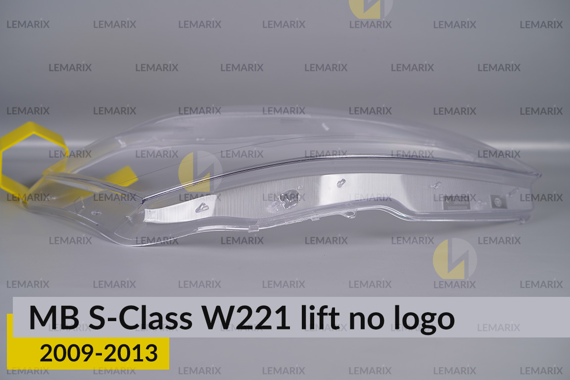 Скло фари Mercedes-Benz S-Class W221 no logo (2009-2013) рест праве