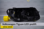 Корпус фари VW Volkswagen Tiguan LED (2016-2020) дорест правий