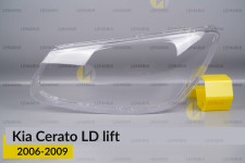 Скло фари Kia Cerato LD (2006-2009) рест ліве