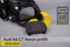 Кришка ковпак заглушка фари Audi A6 C7 Xenon (2010-2014) дорест бокова ліва/права