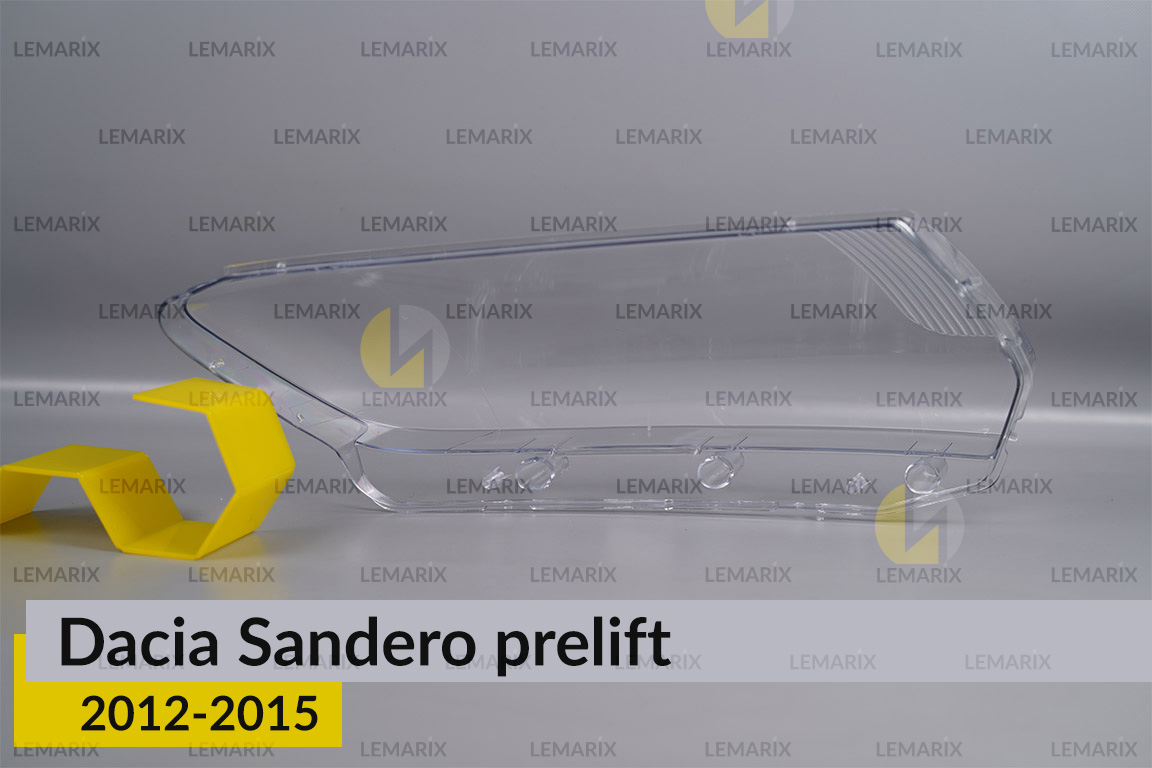 Скло фари Dacia Sandero (2012-2015) дорест ліве