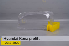 Скло фари Hyundai Kona (2017-2020) дорест ліве
