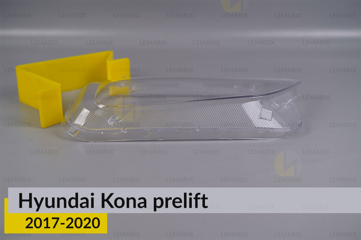 Скло фари Hyundai Kona (2017-2020) дорест ліве