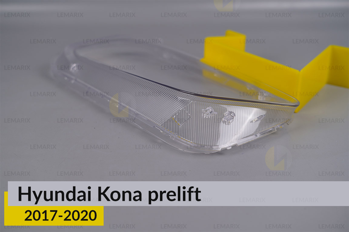 Скло фари Hyundai Kona (2017-2020) дорест ліве