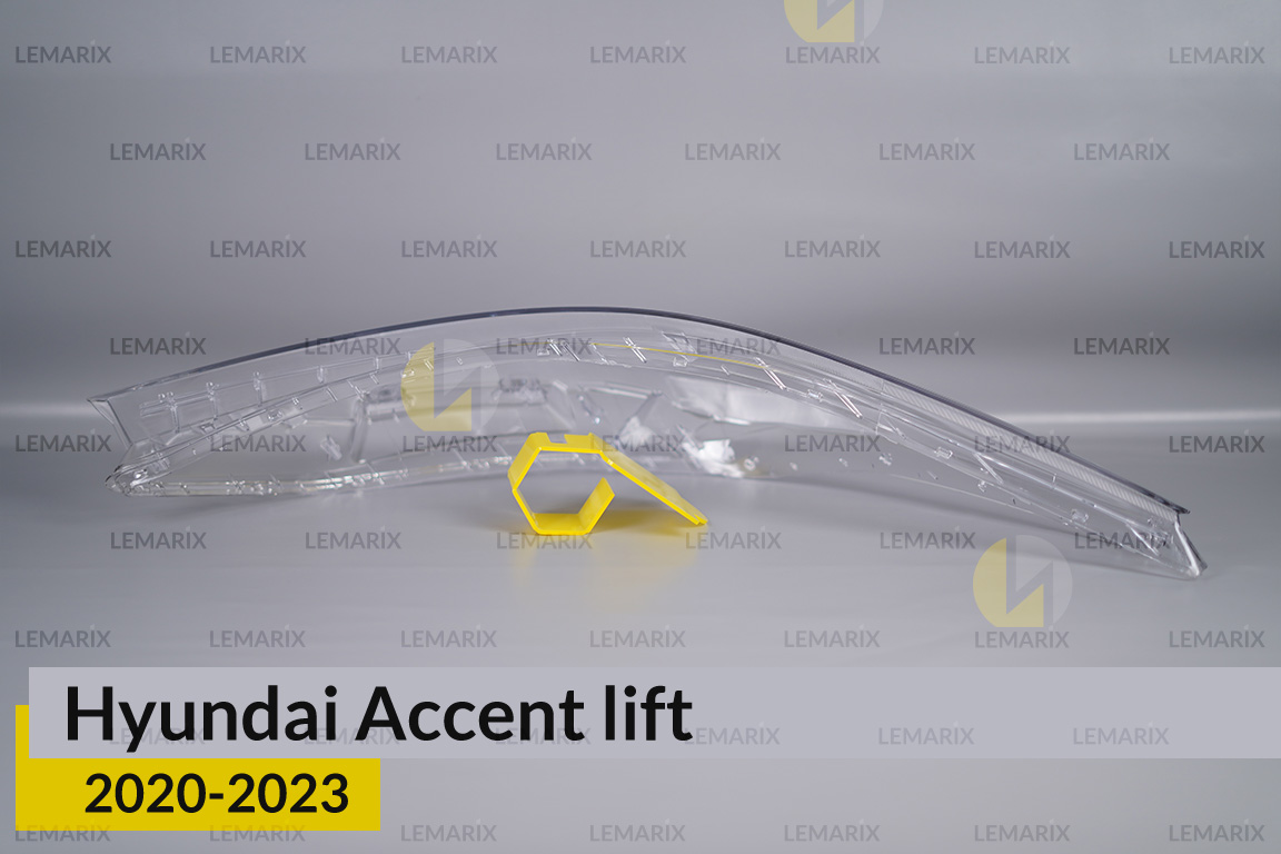 Скло фари Hyundai Accent (2020-2023) рест праве
