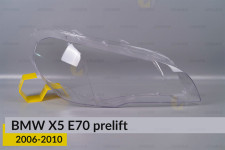 Стекло фары BMW X5 E70 (2006-2010) дорест правое